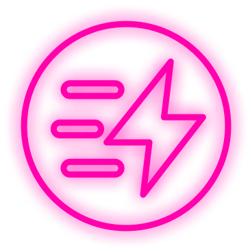 No slippage neon icon